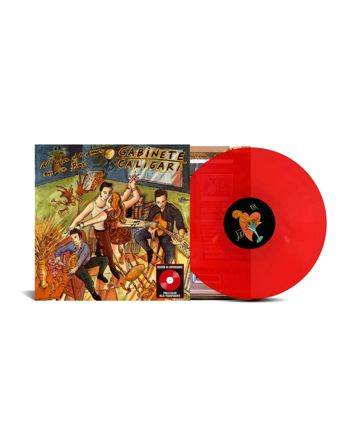 Gabinete Caligari - LP Vinilo rojo transparente "Al calor del amor en un bar ( 40 aniversario)" (Copia)
