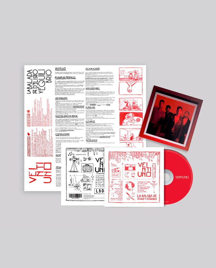 Veintiuno - CD + Postal FIRMADA "La balada de Delirio y Equilibrio" - D2fy · Rocktud - Veintiuno