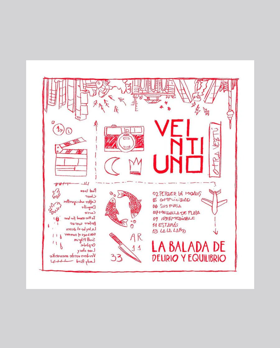 Veintiuno - CD + Postal FIRMADA "La balada de Delirio y Equilibrio" - D2fy · Rocktud - Veintiuno