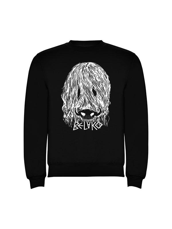 Sudadera Clásica Belako Negra - Basule Blanco - Rocktud - Belako