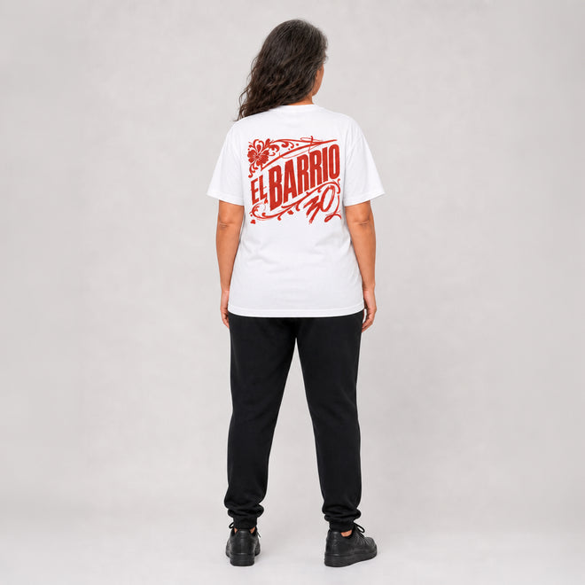 El Barrio - Camiseta Unisex Blanca "El Barrio 30"