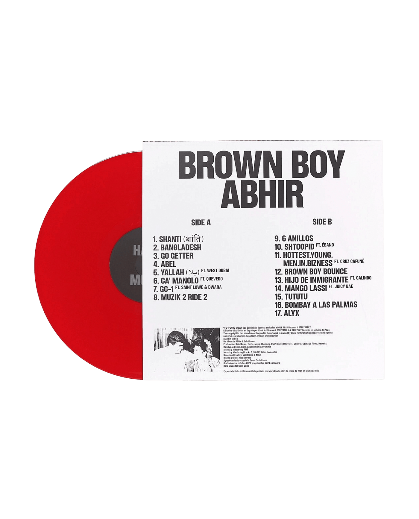 Abhir - LP Vinilo Rojo "BROWNBOY" - D2fy - Direct To Fans - ABHIR