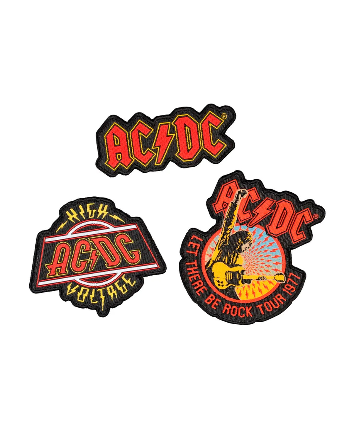 AC/DC - Pack 3 parches Bordados "AC/DC" - D2fy · Rocktud - Rocktud