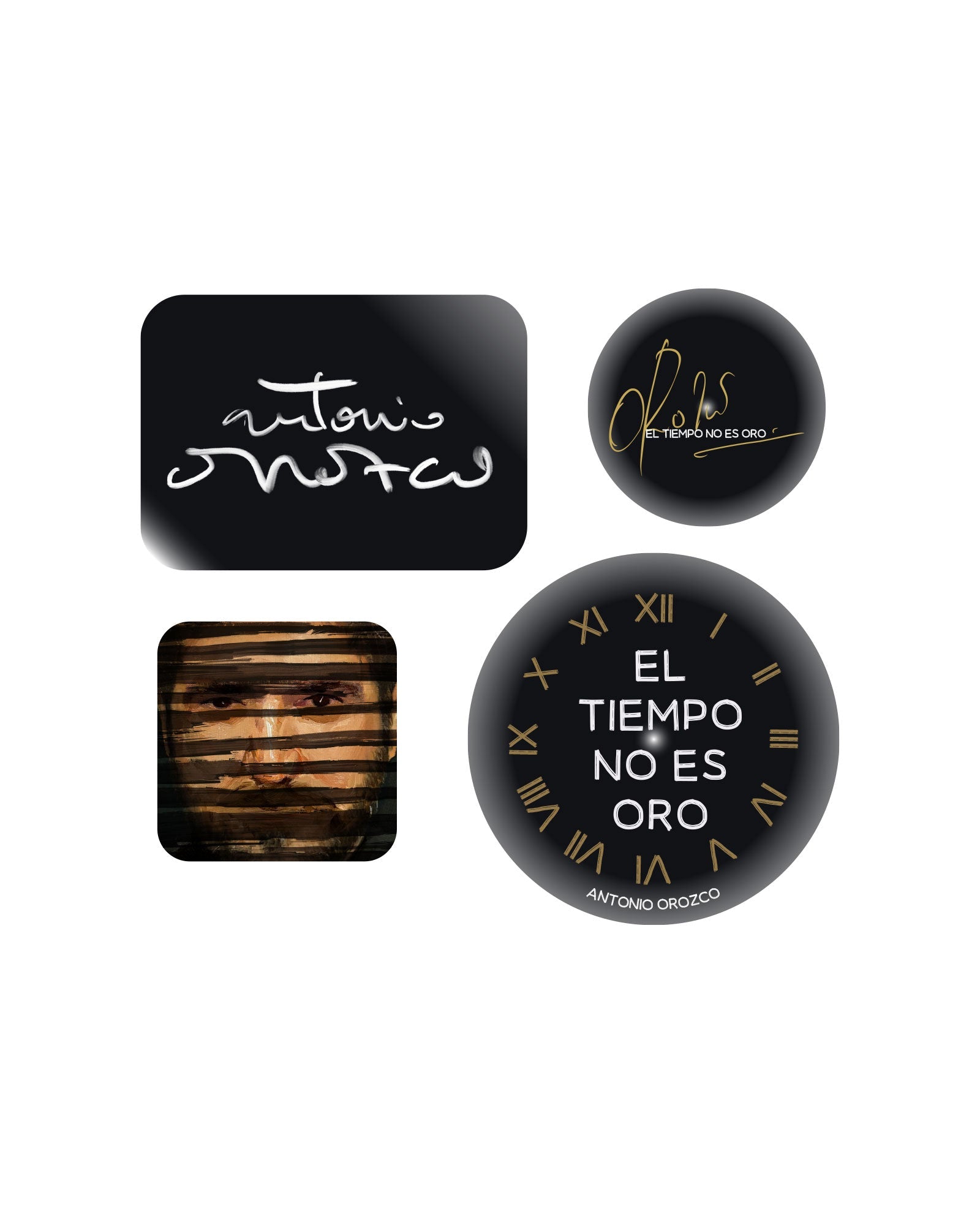 Antonio Orozco - Pack chapas "El Tiempo No es Oro" - D2fy · Rocktud - Antonio Orozco