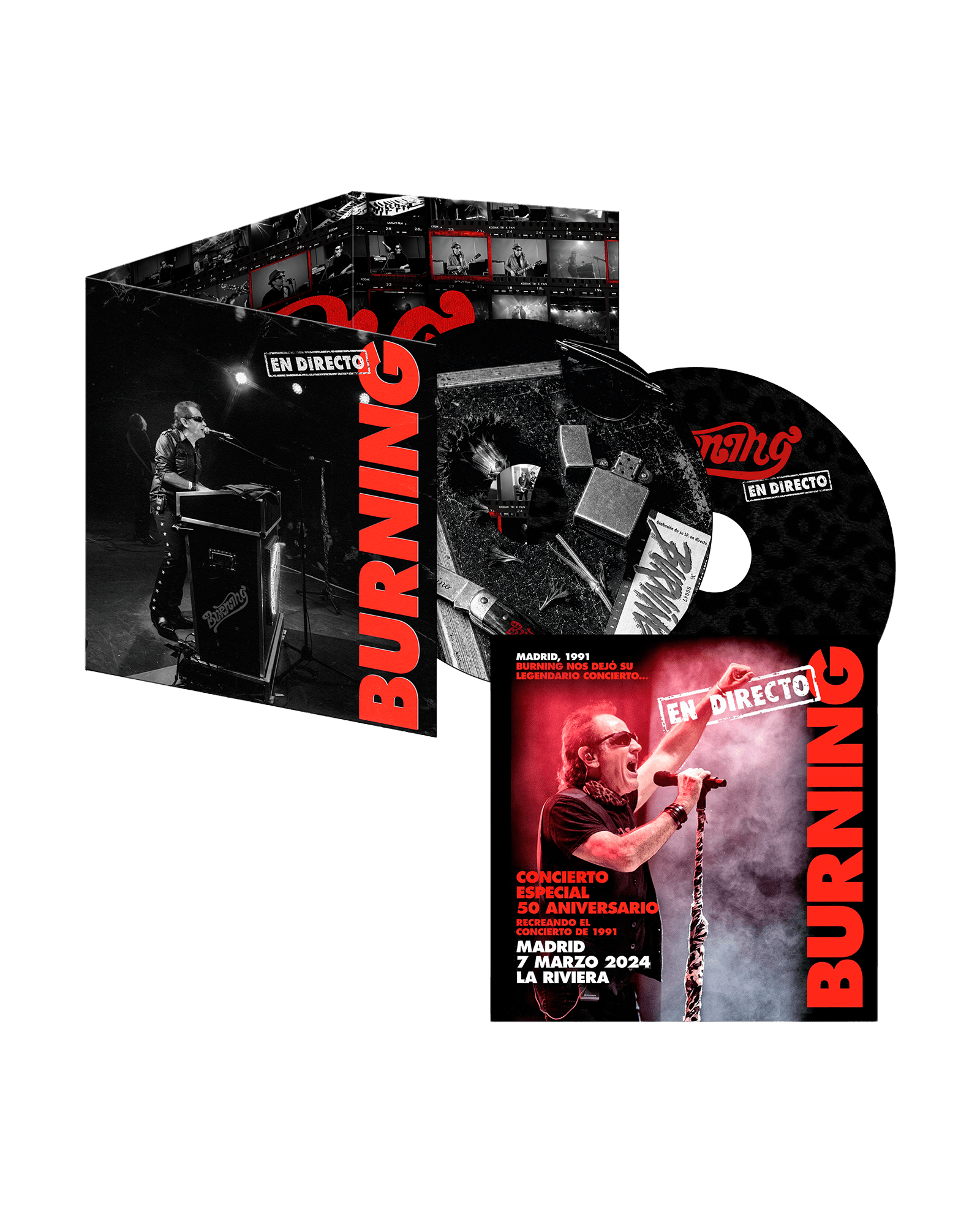 Burning - 2CD + Postal Firmada "En directo-50 aniversario" - D2fy - Direct To Fans - Burning