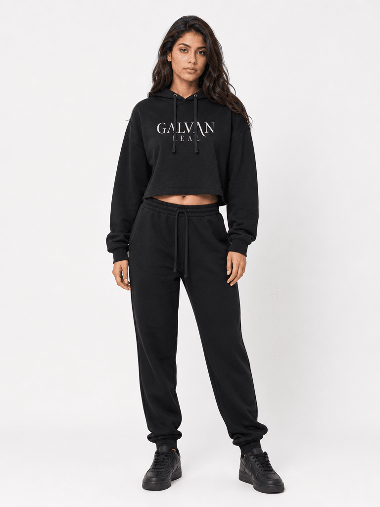 Galván Real - Sudadera Capucha Crop Top "Maldita Locura" Mujer - D2fy - Direct To Fans - Galván Real