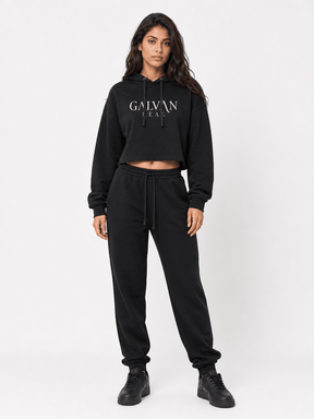 Galván Real - Sudadera Capucha Crop Top "Maldita Locura" Mujer - D2fy - Direct To Fans - Galván Real