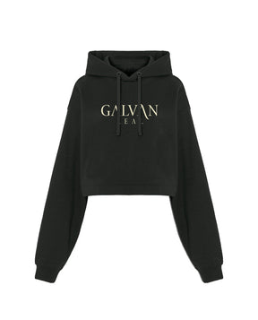 Galván Real - Sudadera Capucha Crop Top "Maldita Locura" Mujer - D2fy - Direct To Fans - Galván Real