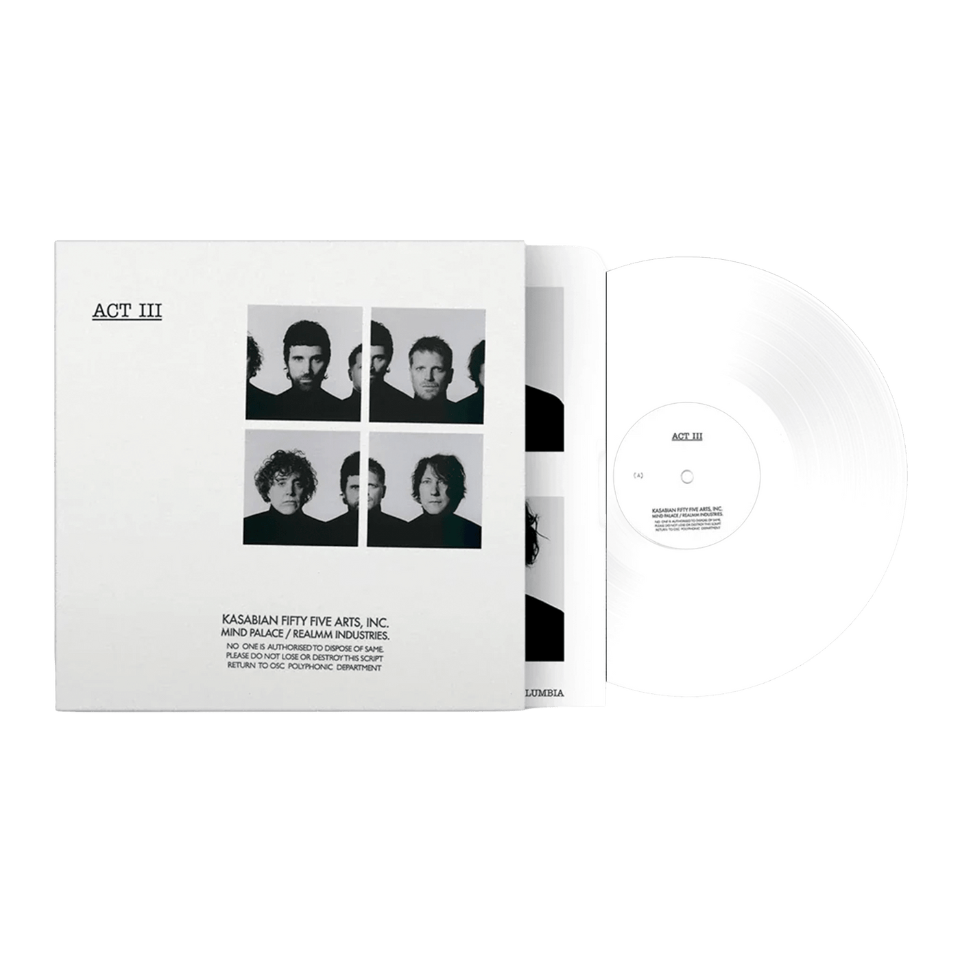 Kasabian - LP Vinilo Blanco "Act III" - D2fy - Direct To Fans - Kasabian