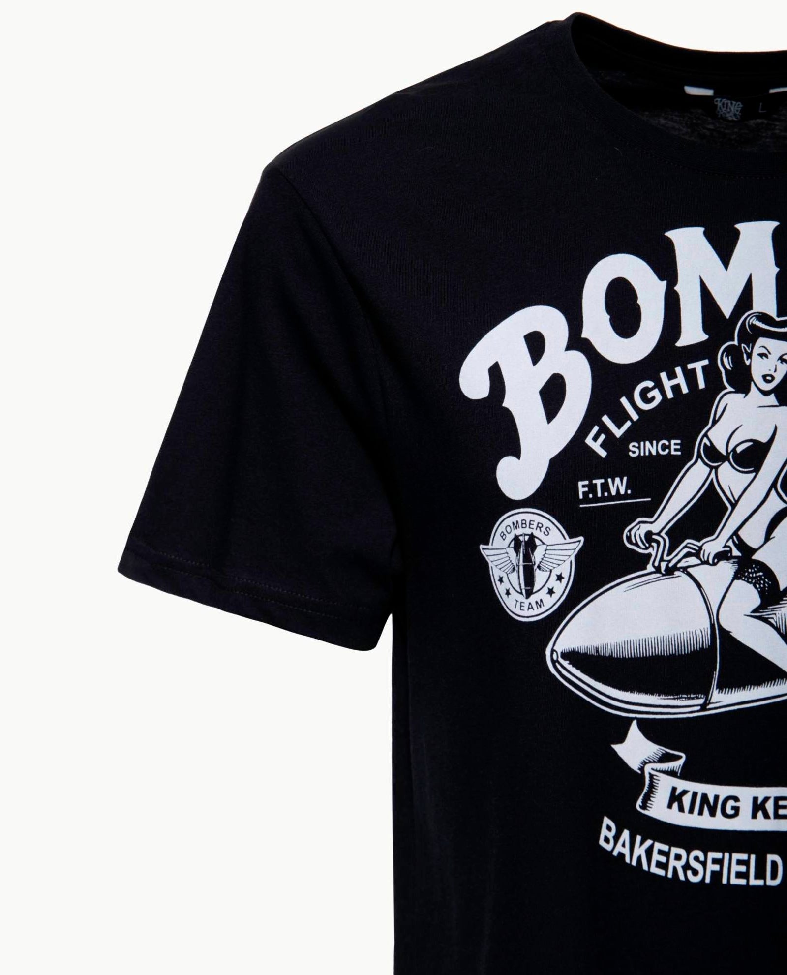 King Kerosin - Camiseta "Bombers" Unisex Negra - D2fy · Rocktud - King Kerosin