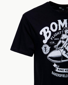 King Kerosin - Camiseta "Bombers" Unisex Negra - D2fy · Rocktud - King Kerosin