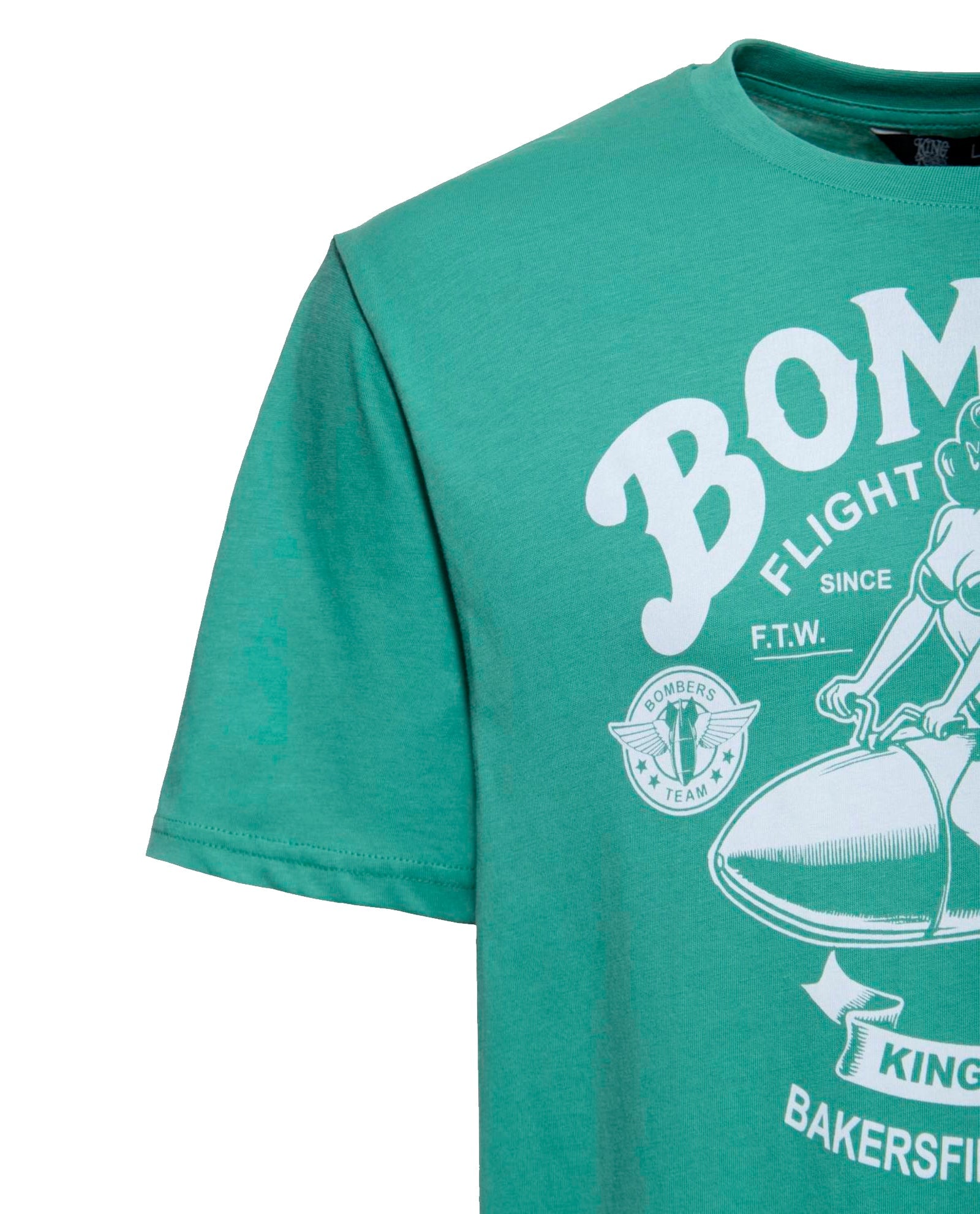King Kerosin - Camiseta "Bombers" Unisex Verde - D2fy · Rocktud - King Kerosin