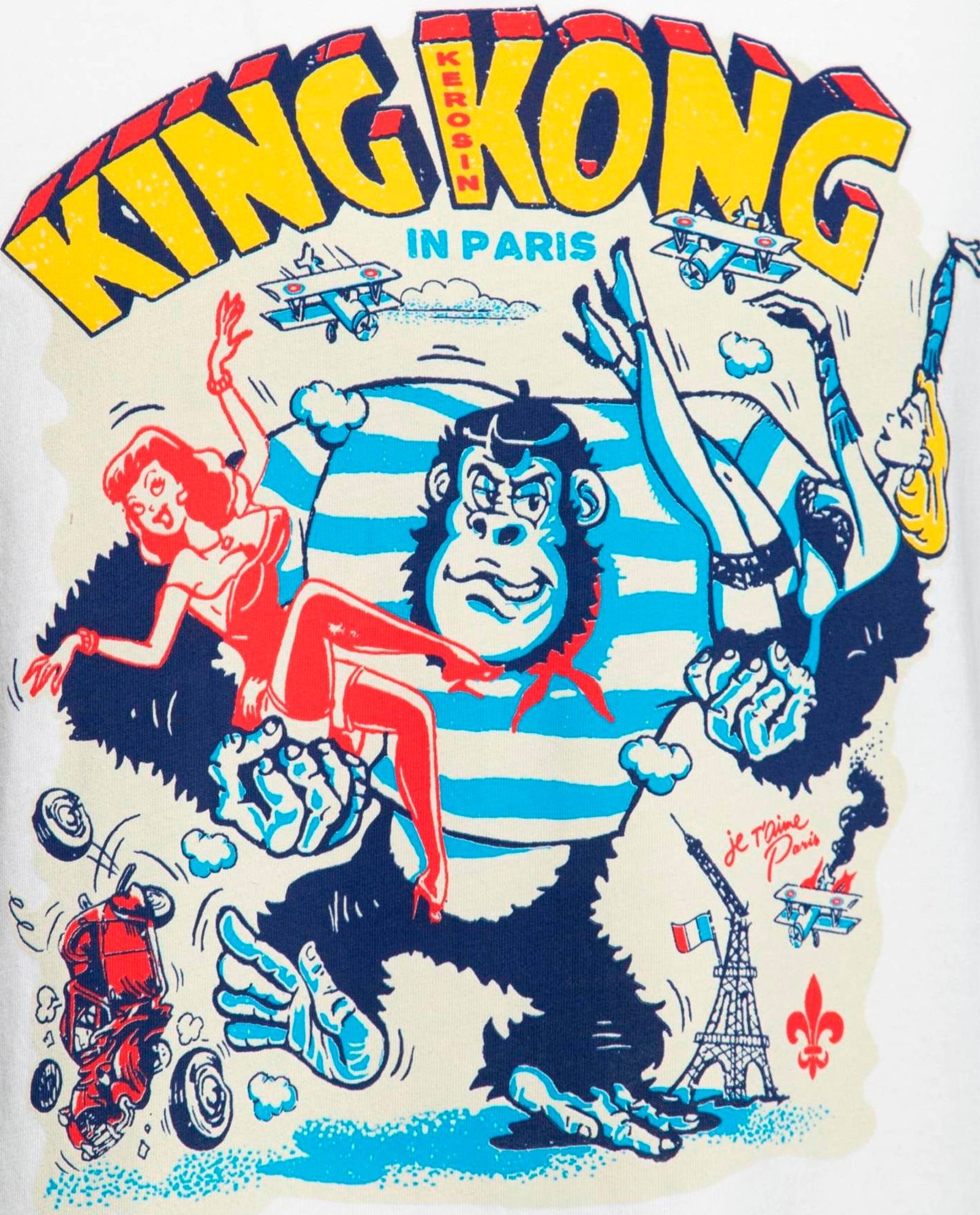 King Kerosin - Camiseta Vintage "Paris" Unisex - D2fy · Rocktud - King Kerosin