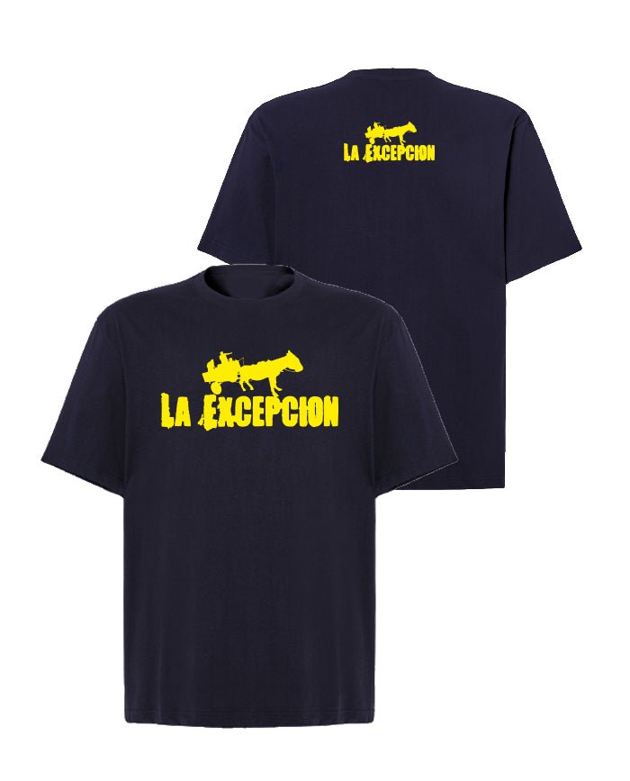 La Excepción - Camiseta Oversize Navy "Logo Amarillo" Unisex - D2fy - Direct To Fans - La Excepción