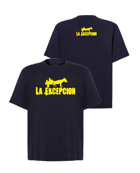 La Excepción - Camiseta Oversize Navy "Logo Amarillo" Unisex - D2fy - Direct To Fans - La Excepción