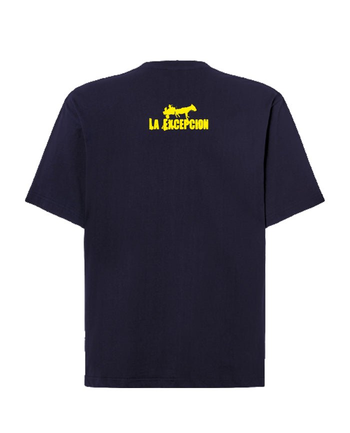La Excepción - Camiseta Oversize Navy "Logo Amarillo" Unisex - D2fy - Direct To Fans - La Excepción