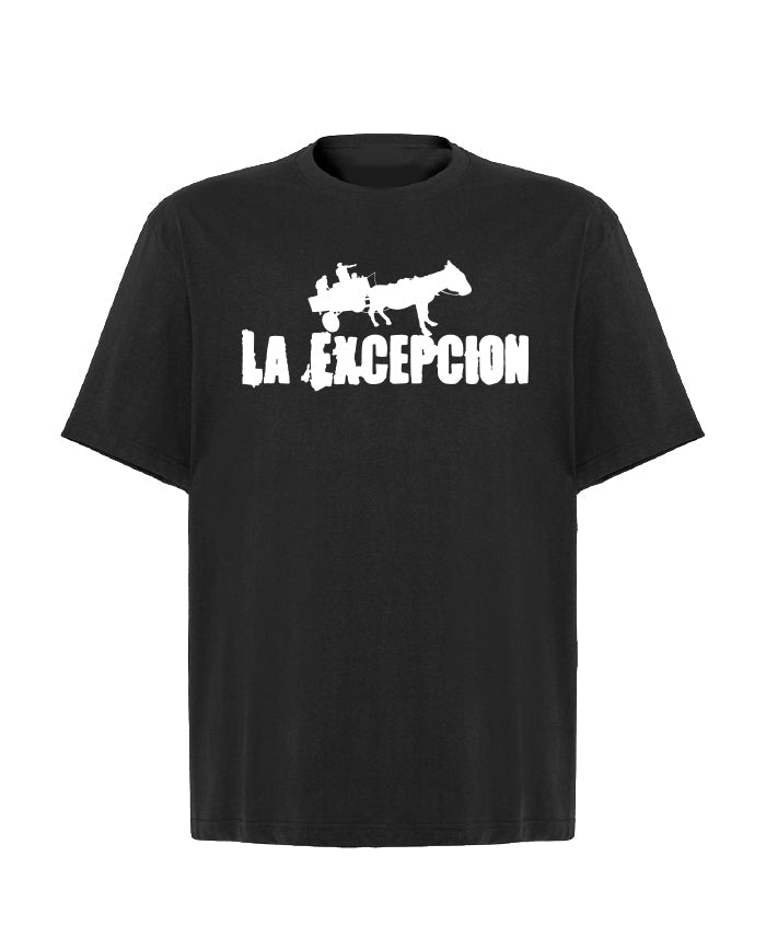 La Excepción - Camiseta Oversize Negra "Logo Blanco" Unisex - D2fy - Direct To Fans - La Excepción