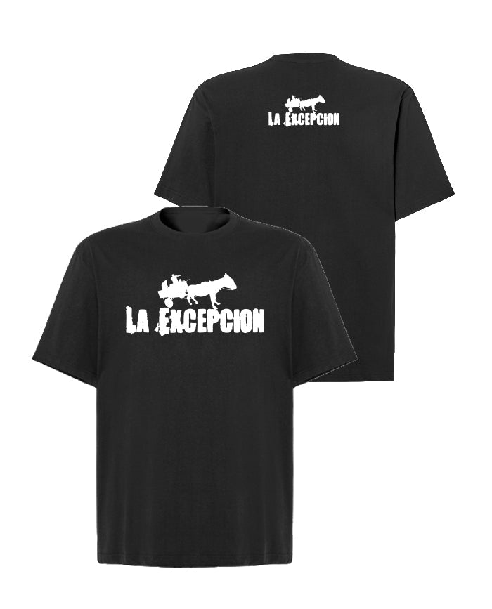 La Excepción - Camiseta Oversize Negra "Logo Blanco" Unisex - D2fy - Direct To Fans - La Excepción