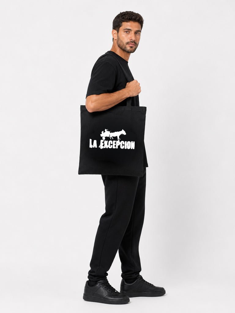 La Excepción - Tote Bag "Logo Blanco" Negra - D2fy - Direct To Fans - La Excepción