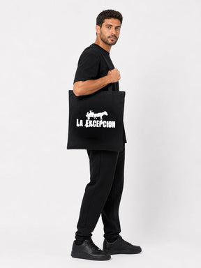 La Excepción - Tote Bag "Logo Blanco" Negra - D2fy - Direct To Fans - La Excepción