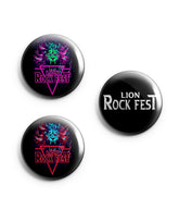 Lion Rock Fest - Pack chapas "All editions" - D2fy · Rocktud - Antonio Orozco