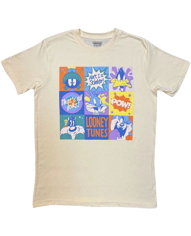 Looney Tunes - Camiseta "That's All Folks! Grid Pastel" Unisex - D2fy - Direct To Fans - D2fy