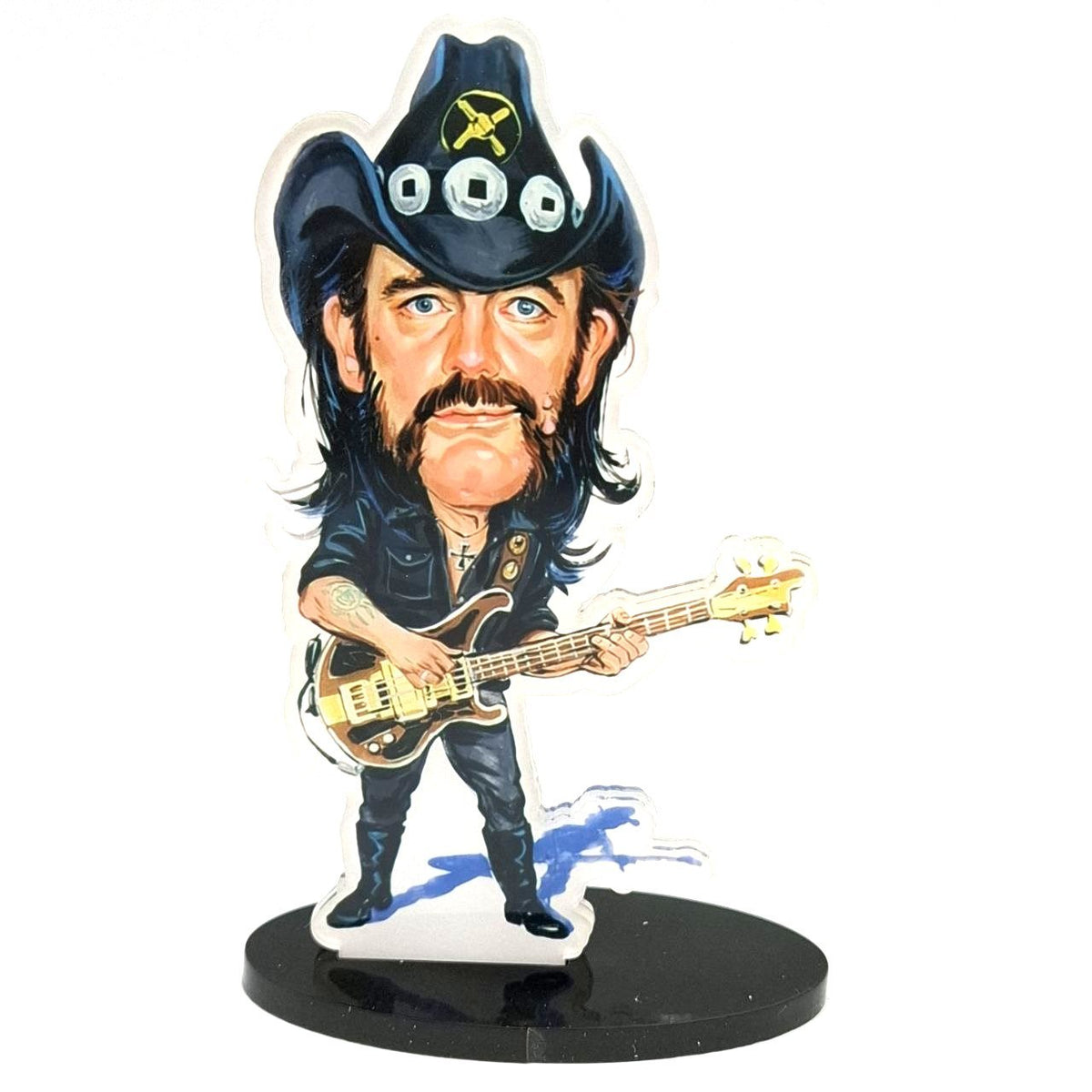 Music Legends - N111 Figura Acrílica Bajista con Sombrero Negro - Inspirada en Motörhead - D2fy - Direct To Fans - Music Legends
