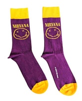 Nirvana - Calcetines "Yellow Happy Face (Purple)" - D2fy · Rocktud - Rocktud