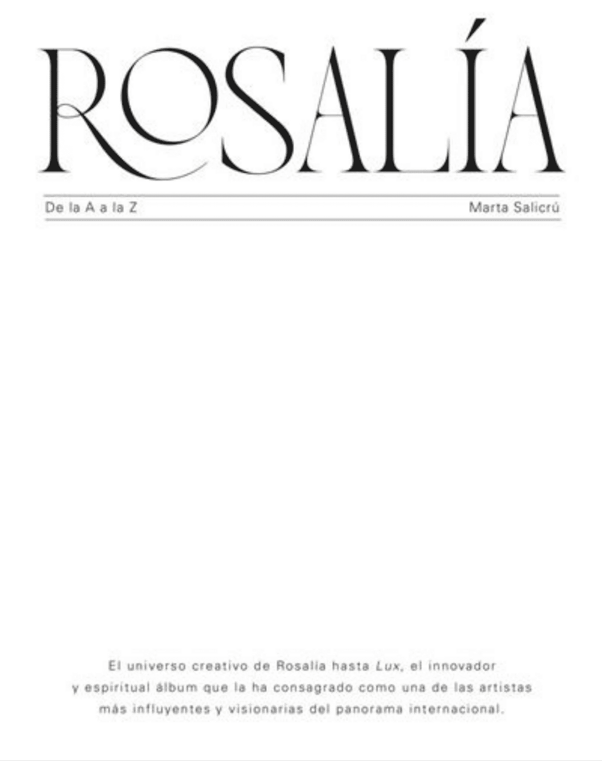 Rosalia - Libro "Rosalia de la a a la Z" - D2fy - Direct To Fans - Rosalia