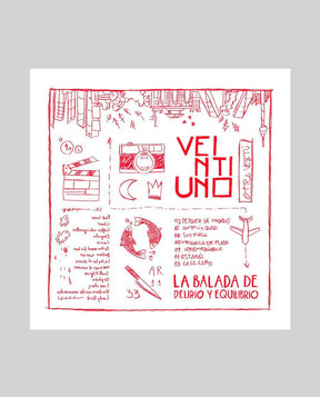Veintiuno - CD + Postal FIRMADA "La balada de Delirio y Equilibrio" - D2fy · Rocktud - Veintiuno