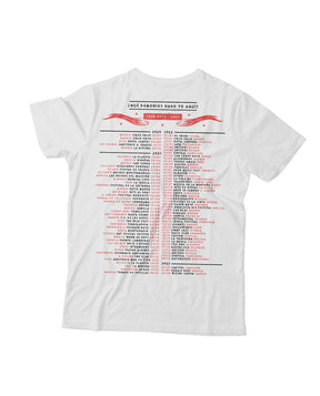 Camiseta "Fin de Gira ¿Qué demonios hago yo aquí" Blanca - Los Zigarros - Rocktud - Los Zigarros