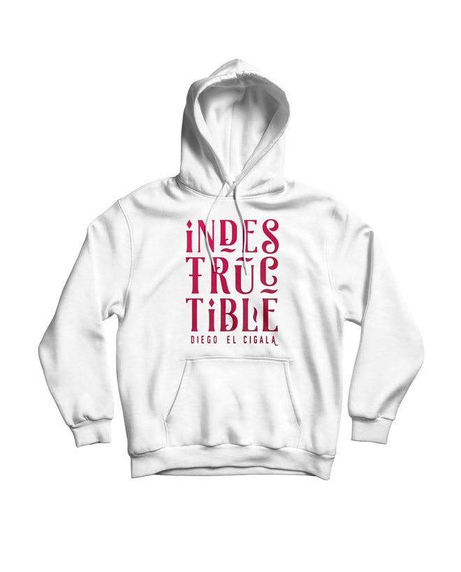 El Cigala - Sudadera Capucha "Indestructible" - Blanca - D2fy · Rocktud - El Cigala