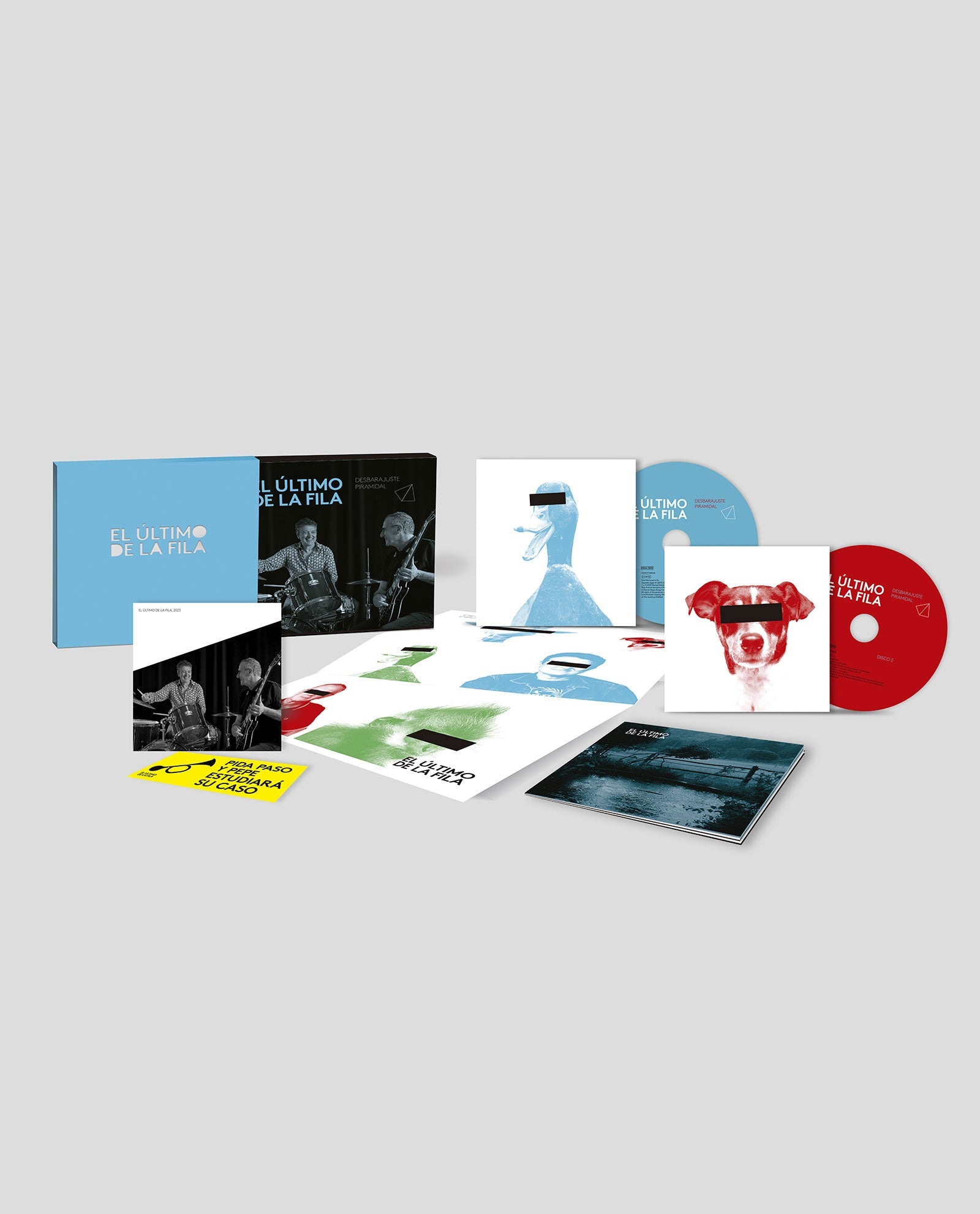 El Último de la Fila - Box 2 CD + póster + postal + pegatina "Desbarajuste piramidal" - D2fy · Rocktud - Rocktud